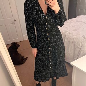 ASOS petite polka dot midi dress